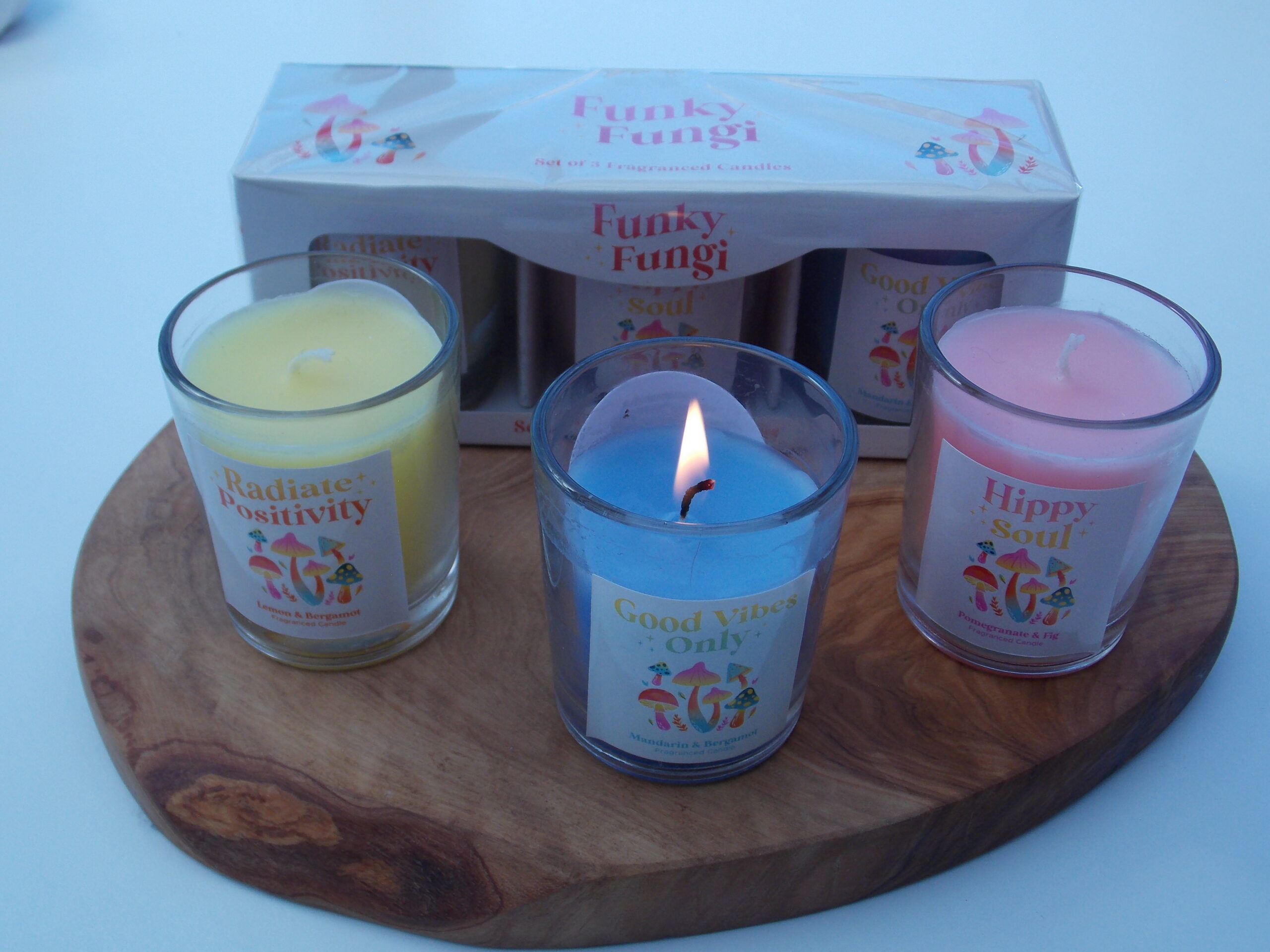 Set of 3 Fnky Fungi Candles
