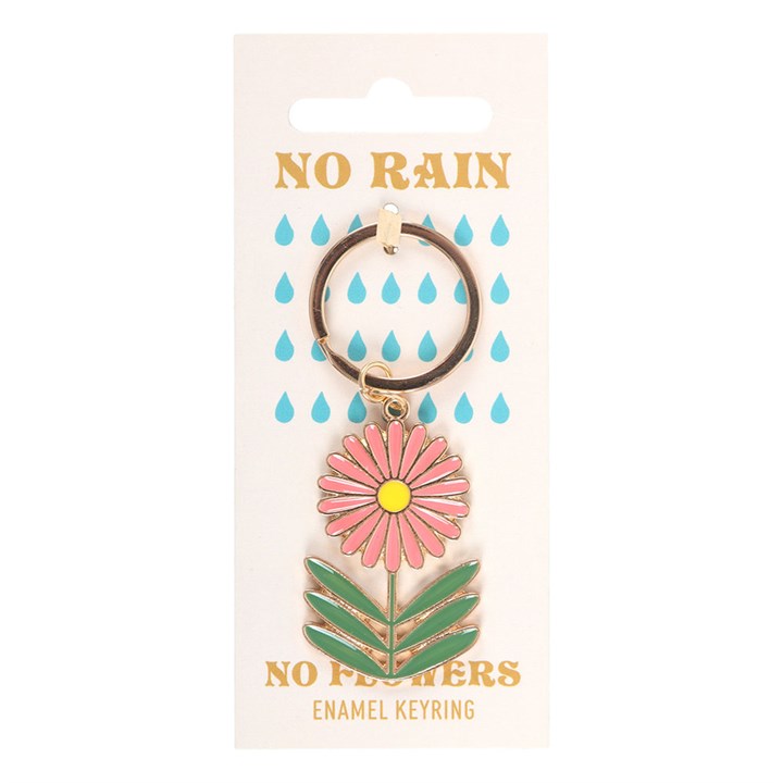 No Rain No Flowers Keyring