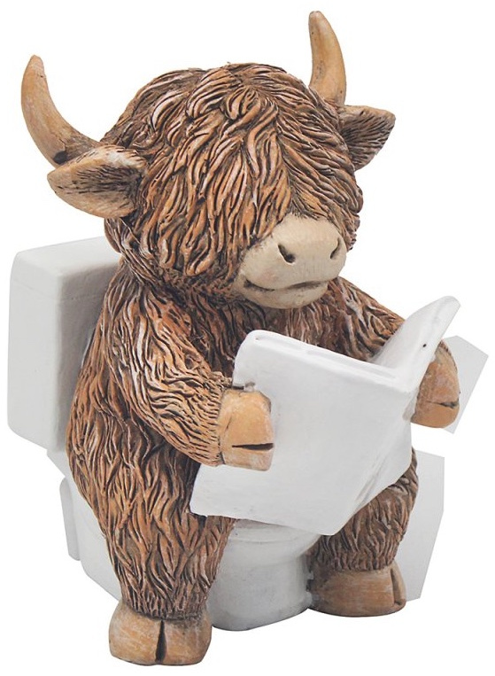 Highland Cow - Toilet / Reading