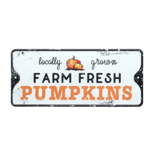 'Farm Fresh Pumpkins' - Metal sign