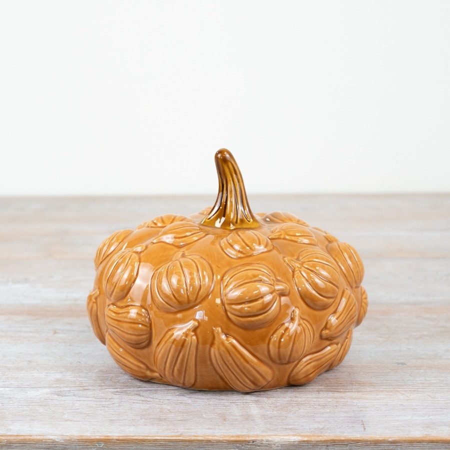 Orange Ceramic Pumpkin
